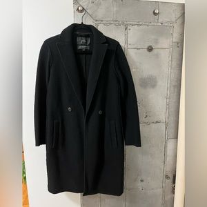 J. Crew Daphne topcoat in Italian boiled wool, Black Size 2